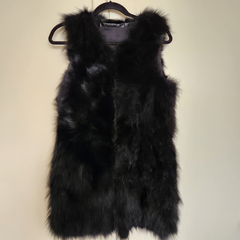 NWT Genuine Raccoon Dog Fur Long Vest